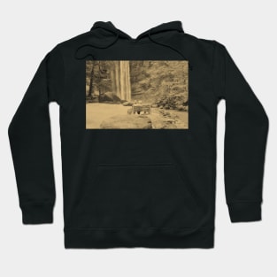 Vintage Newspaper Filtered Couple at Toccoa Falls Hoodie